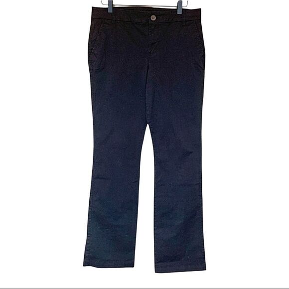 NWT Old Navy Black Mid-Rise Boot-Cut Twill Pants Women’s Sz 8 - Picture 3 of 7